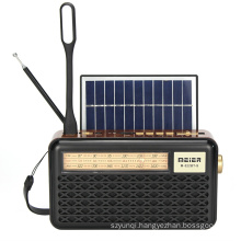 Meier M-522BT-S Factory Price Led Light Usb Tf Wireless Solar Am Fm Sw Radio